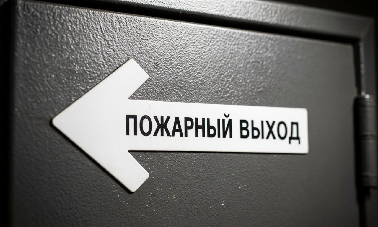 стрелка пожарный выход